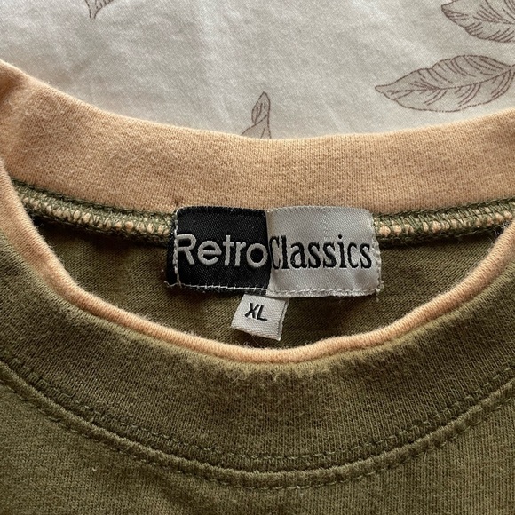 Retro Classics Vintage Ireland Green 3D Print Ringer Tee Shirt XL Rugby Preppy - Picture 4 of 9